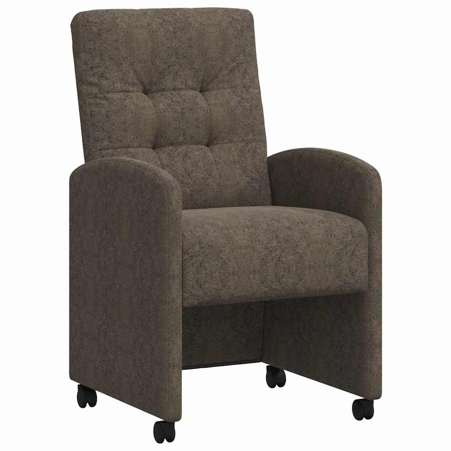 Eetstoelen 2 pcs Donkergrijs 57 x 67 x 98 cm Faux suede leer