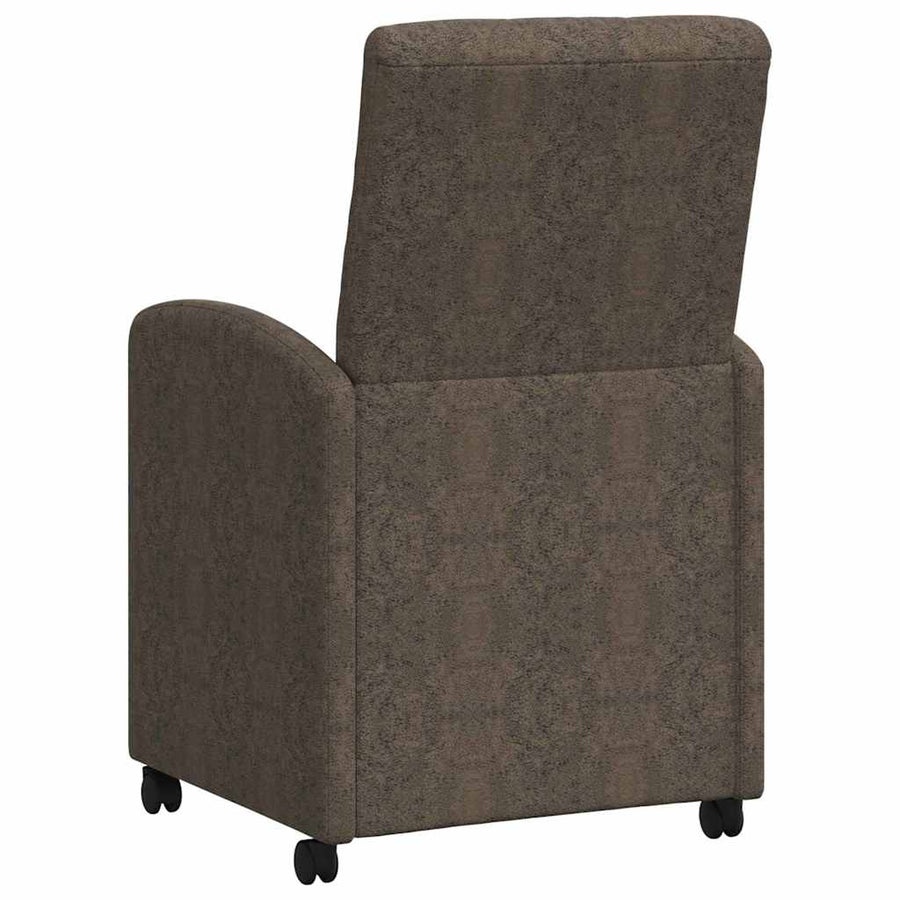 Eetstoelen 2 pcs Donkergrijs 57 x 67 x 98 cm Faux suede leer