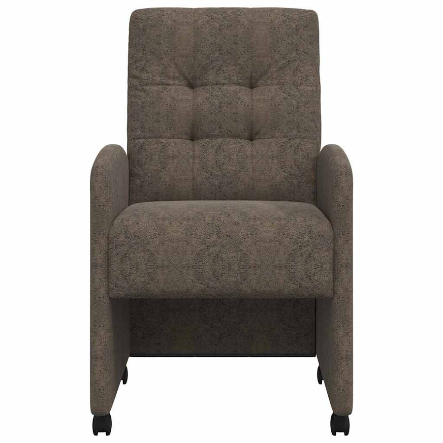 Eetstoelen 2 pcs Donkergrijs 57 x 67 x 98 cm Faux suede leer