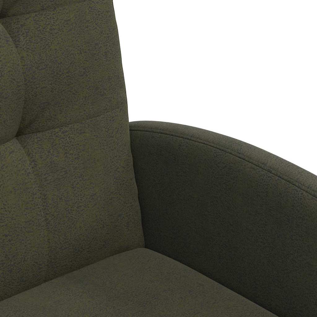 Eetstoelen 2 pcs Leger groen 57 x 67 x 98 cm Faux suede leer