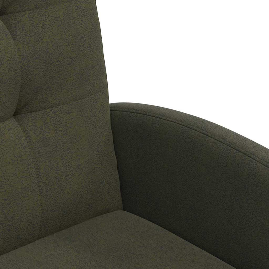 Eetstoelen 2 pcs Leger groen 57 x 67 x 98 cm Faux suede leer
