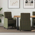 Dining Chairs with Wheels 2 pcs Army Green 58 x 67 x 97 cm