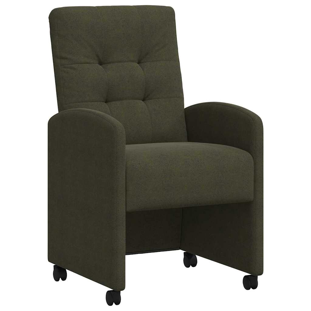 Eetstoelen 2 pcs Leger groen 57 x 67 x 98 cm Faux suede leer