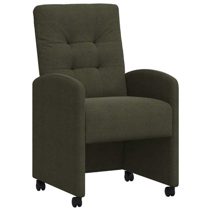 Eetstoelen 2 pcs Leger groen 57 x 67 x 98 cm Faux suede leer