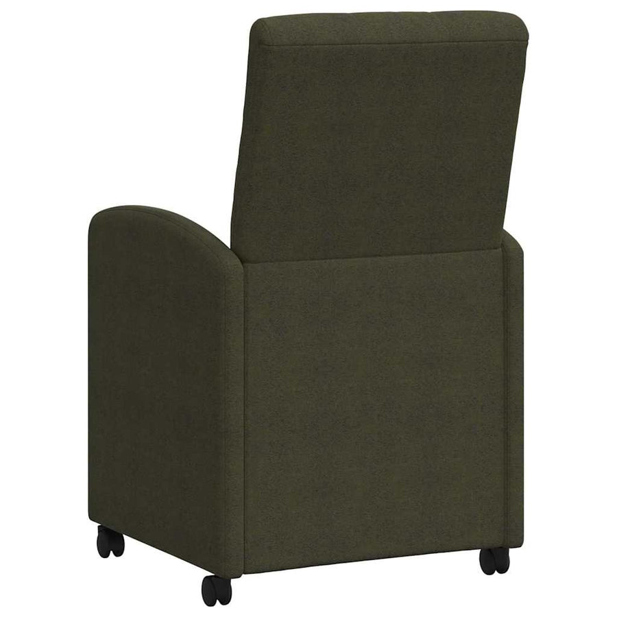 Eetstoelen 2 pcs Leger groen 57 x 67 x 98 cm Faux suede leer