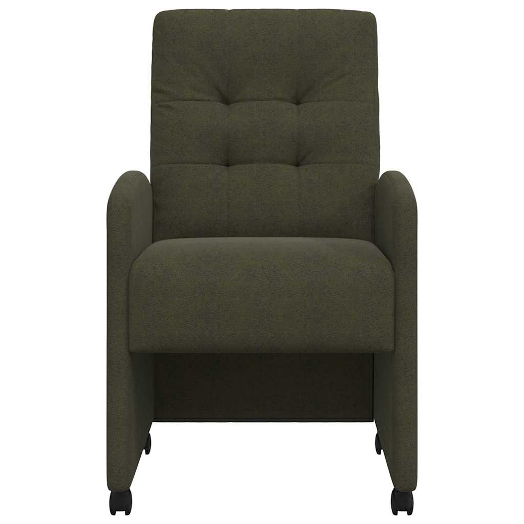 Eetstoelen 2 pcs Leger groen 57 x 67 x 98 cm Faux suede leer