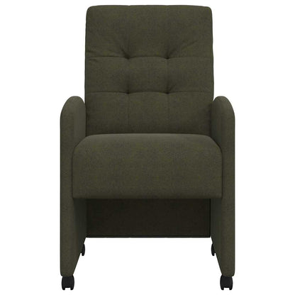 Eetstoelen 2 pcs Leger groen 57 x 67 x 98 cm Faux suede leer