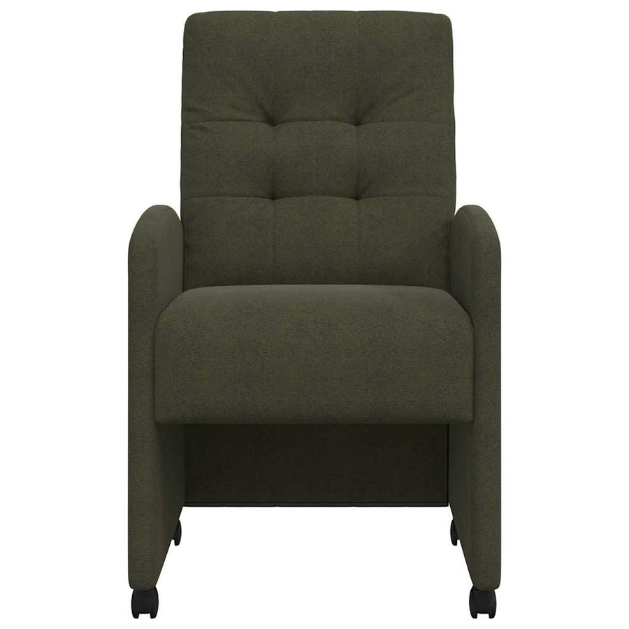 Eetstoelen 2 pcs Leger groen 57 x 67 x 98 cm Faux suede leer