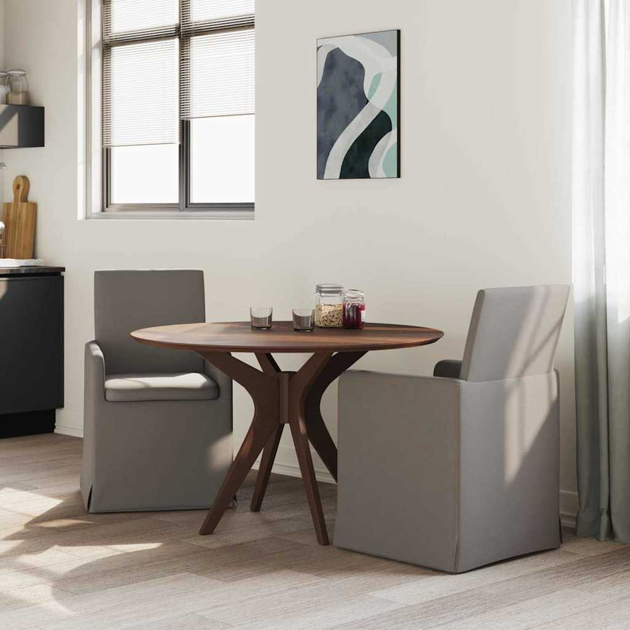 Eetstoelen met wielen 2 pcs Lichtgrijs 57 x 67 x 95 cm Linnen