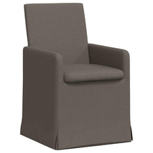 Eetstoelen met wielen 2 pcs Lichtgrijs 57 x 67 x 95 cm Linnen