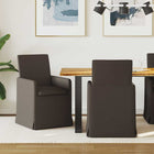 Dining Chairs 2 pcs Dark Grey 57 x 67 x 95 cm Linen