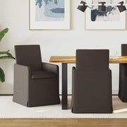 Eetkamerstoelen 2 stuks donkergrijs 57x67x95 cm linnen