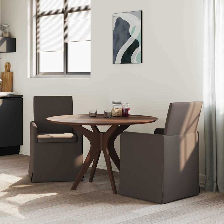 Eetstoelen met wielen 2 pcs Donkergrijs 57 x 67 x 95 cm Linnen