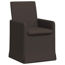 Eetstoelen met wielen 2 pcs Donkergrijs 57 x 67 x 95 cm Linnen