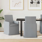 Dining Chairs 2 pcs Light Grey 57 x 67 x 95 cm Fabric