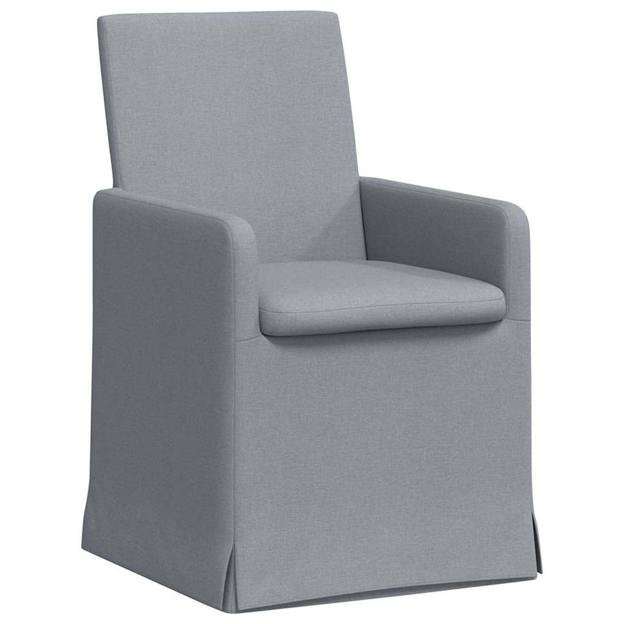Eetstoelen 2 pcs Lichtgrijs 57 x 67 x 95 cm Stof