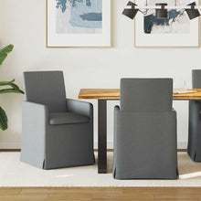 Eetstoelen 2 pcs Donkergrijs 57 x 67 x 95 cm Stof