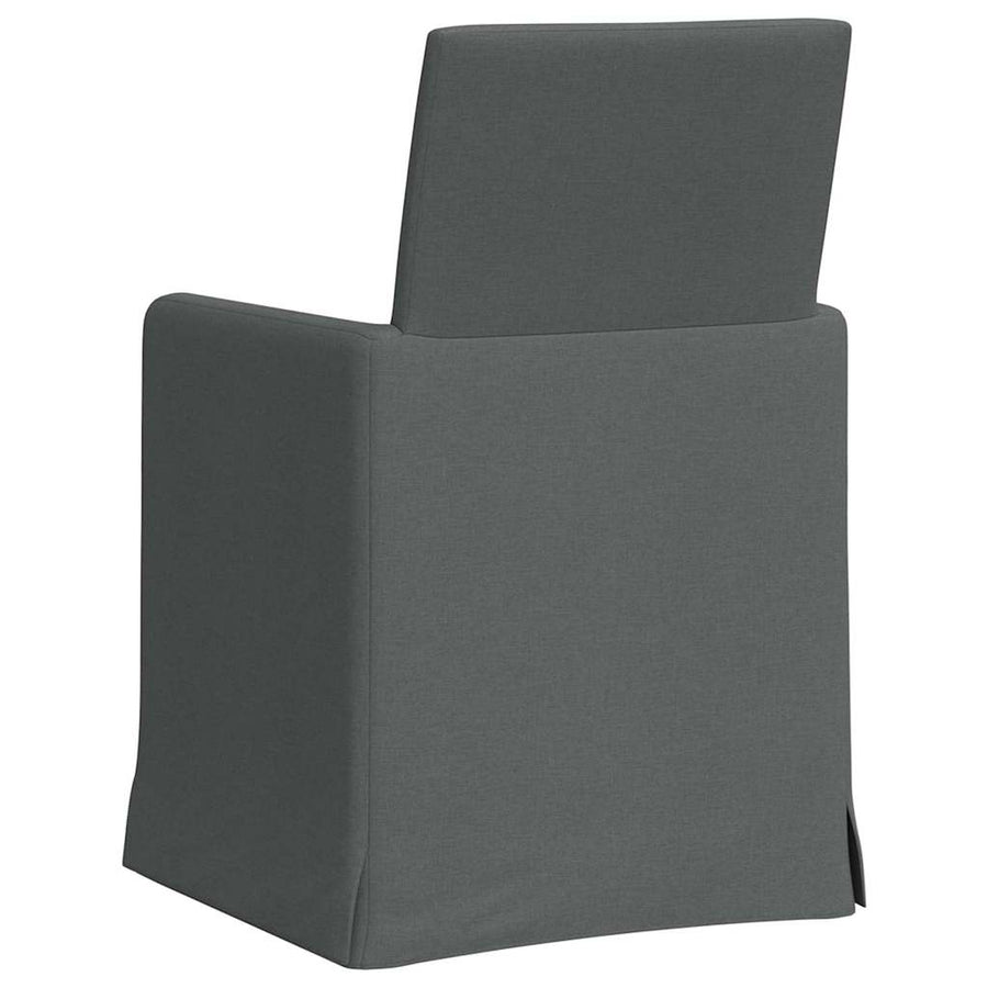Eetstoelen 2 pcs Donkergrijs 57 x 67 x 95 cm Stof