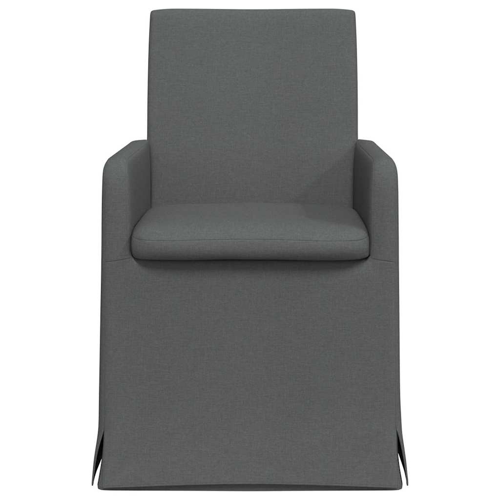 Eetstoelen 2 pcs Donkergrijs 57 x 67 x 95 cm Stof