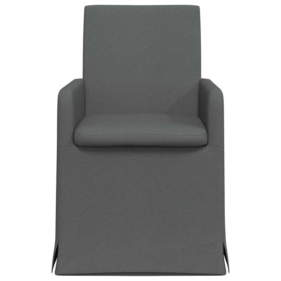 Eetstoelen 2 pcs Donkergrijs 57 x 67 x 95 cm Stof