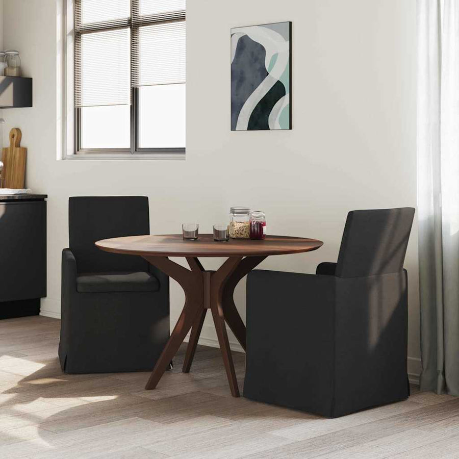 Eetstoelen 2 pcs Zwart 57 x 67 x 95 cm Stof