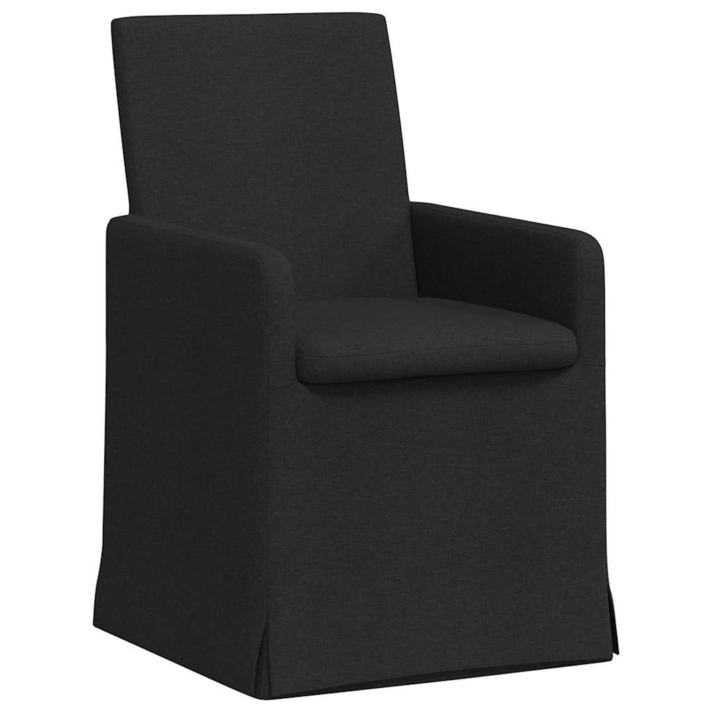 Eetstoelen 2 pcs Zwart 57 x 67 x 95 cm Stof
