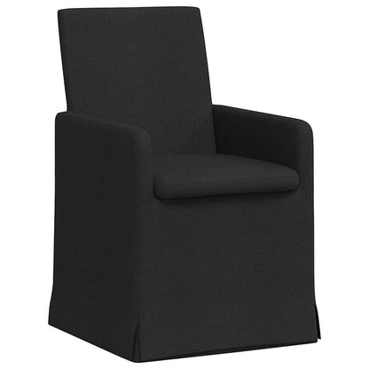 Eetstoelen 2 pcs Zwart 57 x 67 x 95 cm Stof