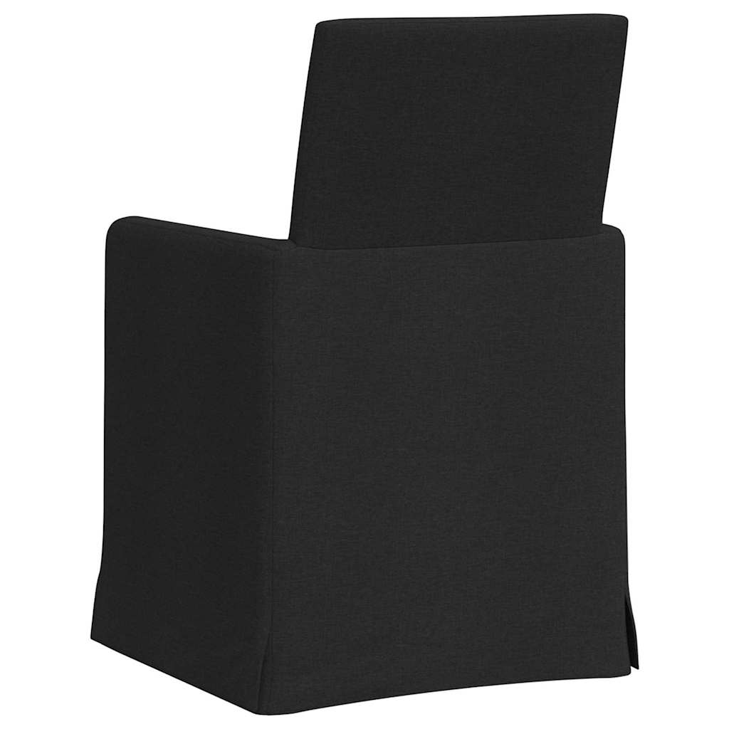 Eetstoelen 2 pcs Zwart 57 x 67 x 95 cm Stof