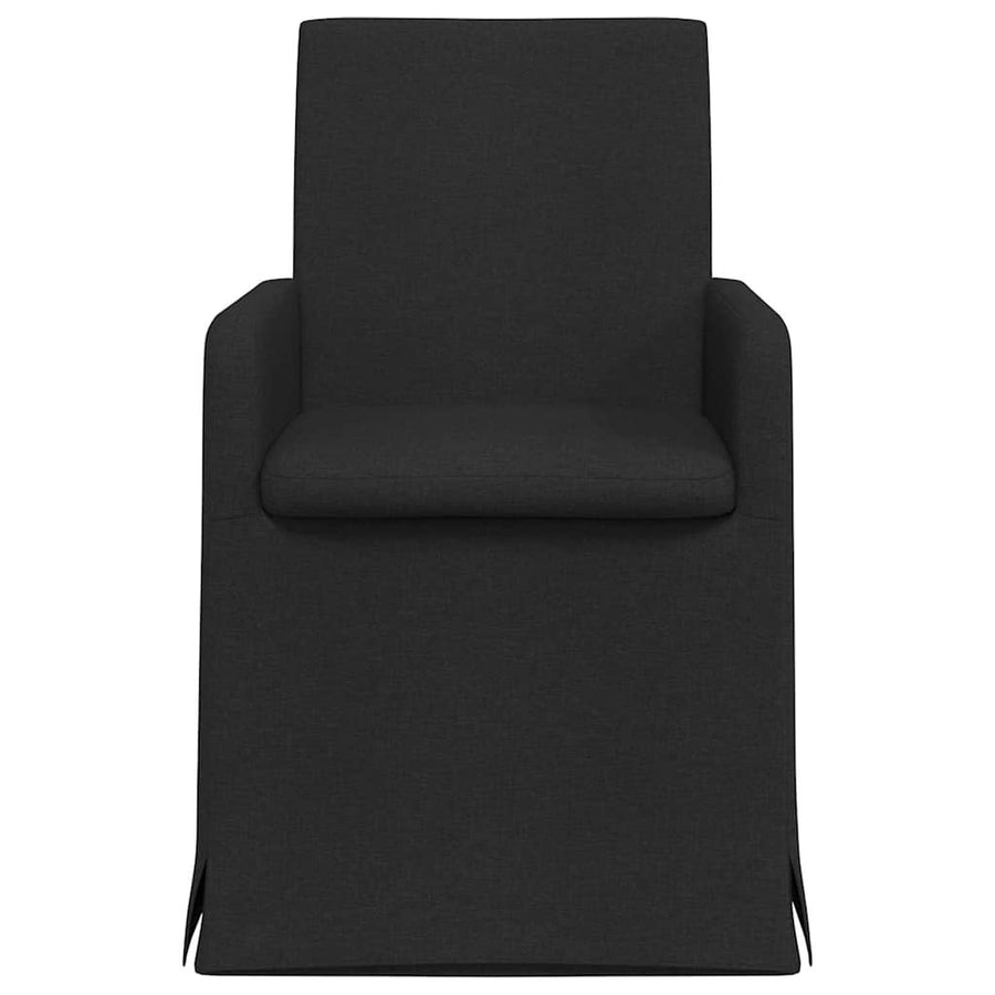 Eetstoelen 2 pcs Zwart 57 x 67 x 95 cm Stof