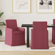 Eetkamerstoelen 2 stuks wijnrood 57x67x95 cm stof