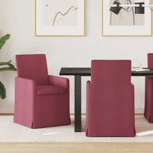 Eetstoelen 2 pcs Wijnrood 57 x 67 x 95 cm Stof