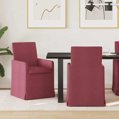 Eetstoelen 2 pcs Wijnrood 57 x 67 x 95 cm Stof