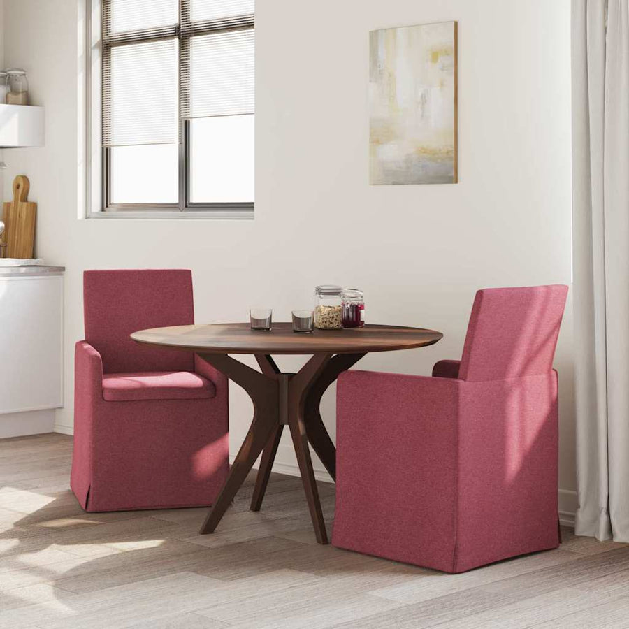 Eetstoelen 2 pcs Wijnrood 57 x 67 x 95 cm Stof