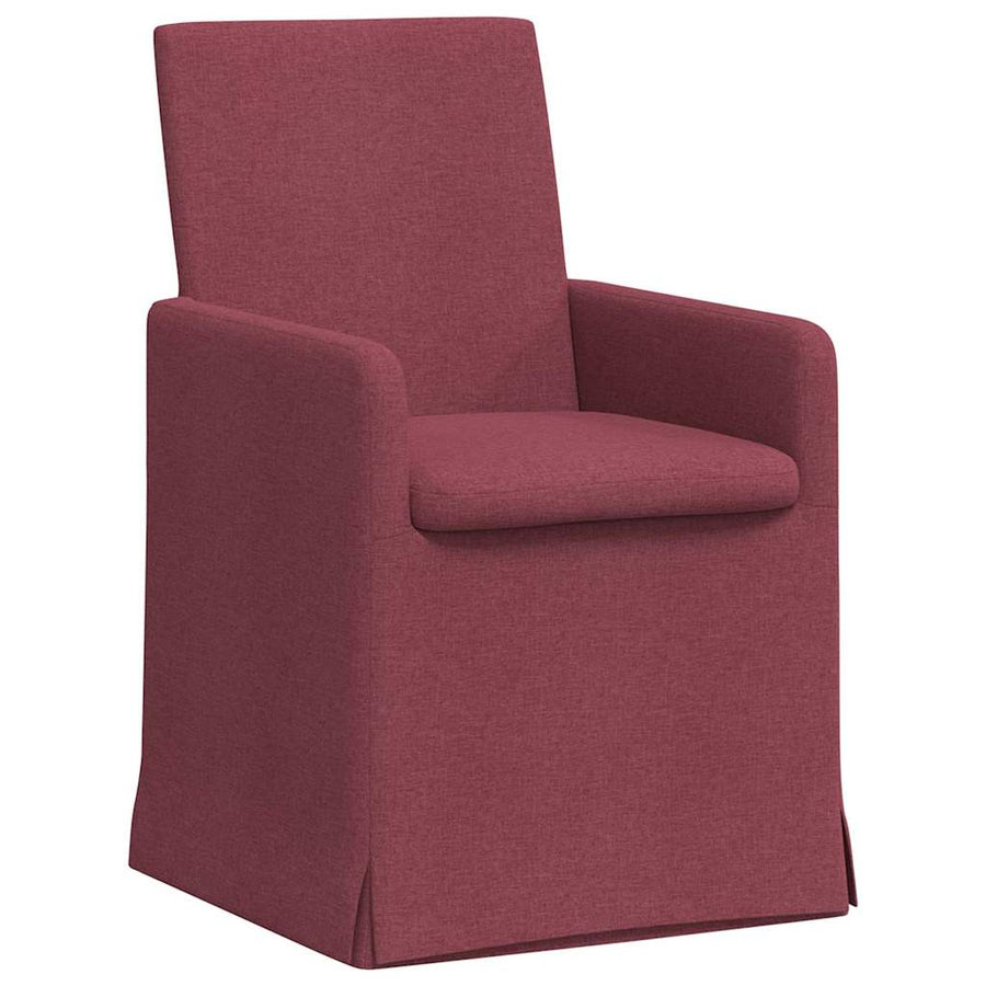Eetstoelen 2 pcs Wijnrood 57 x 67 x 95 cm Stof