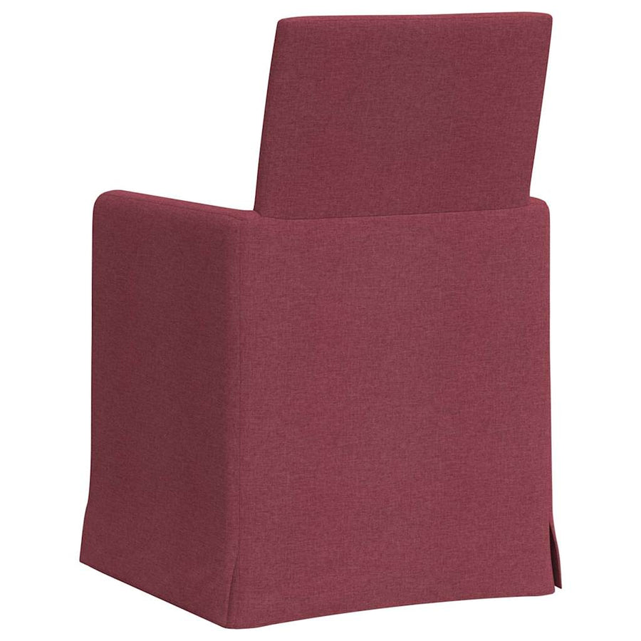 Eetstoelen 2 pcs Wijnrood 57 x 67 x 95 cm Stof