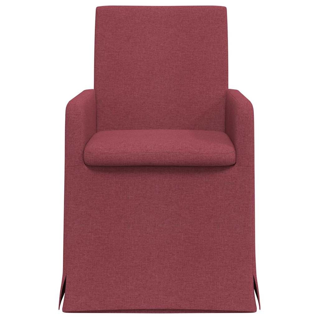 Eetstoelen 2 pcs Wijnrood 57 x 67 x 95 cm Stof