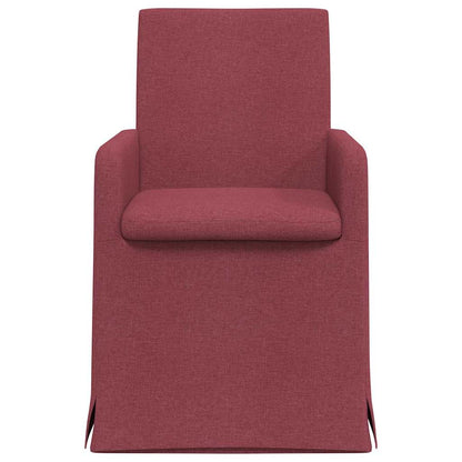 Eetstoelen 2 pcs Wijnrood 57 x 67 x 95 cm Stof