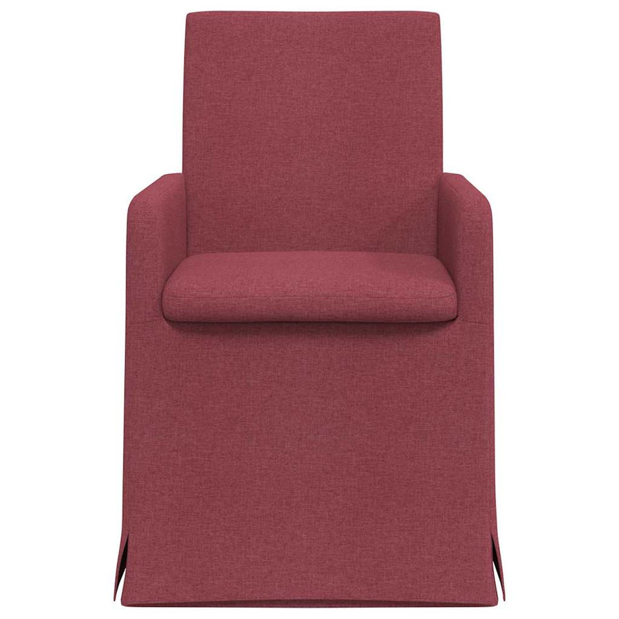 Eetstoelen 2 pcs Wijnrood 57 x 67 x 95 cm Stof