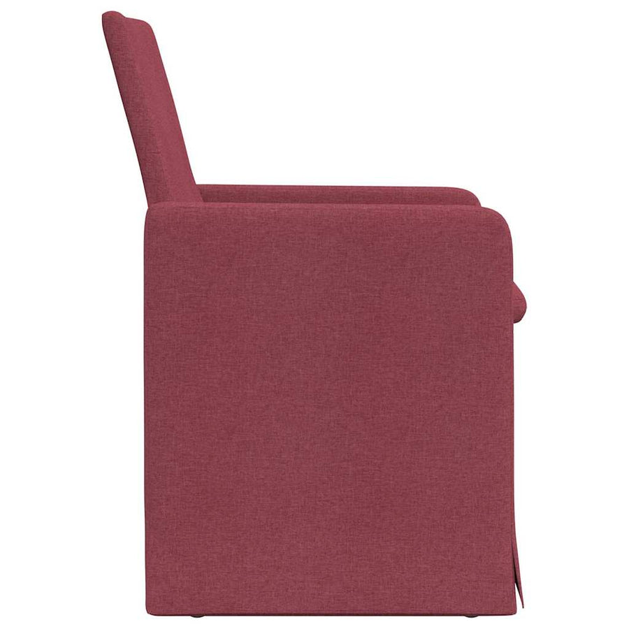 Eetstoelen 2 pcs Wijnrood 57 x 67 x 95 cm Stof