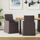 Dining Chairs 2 pcs Dark Brown 57 x 67 x 95 cm Fabric