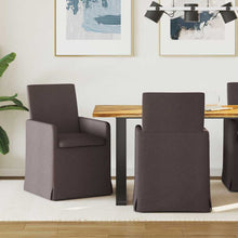 Eetstoelen 2 pcs Donkerbruin 57 x 67 x 95 cm Stof