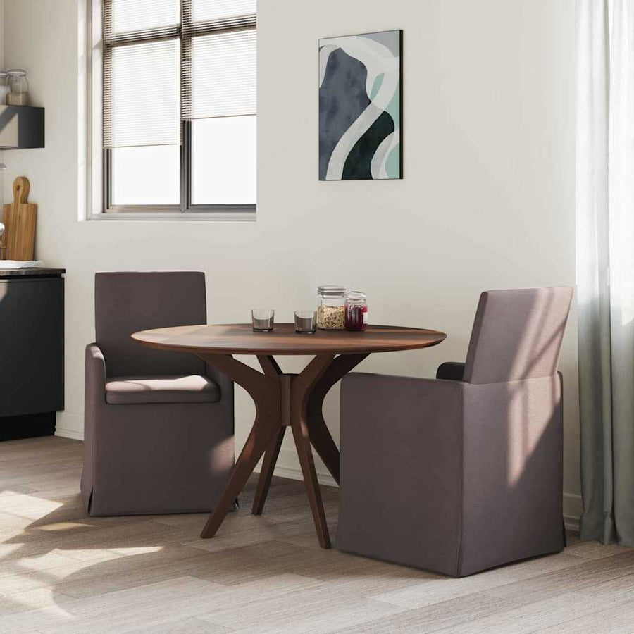 Eetstoelen 2 pcs Donkerbruin 57 x 67 x 95 cm Stof