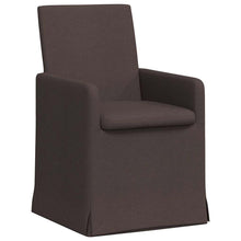 Eetstoelen 2 pcs Donkerbruin 57 x 67 x 95 cm Stof