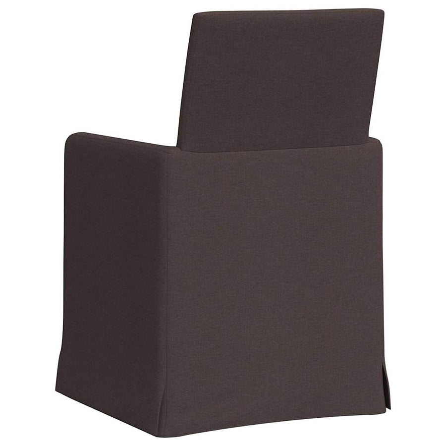 Eetstoelen 2 pcs Donkerbruin 57 x 67 x 95 cm Stof