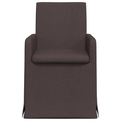 Eetstoelen 2 pcs Donkerbruin 57 x 67 x 95 cm Stof
