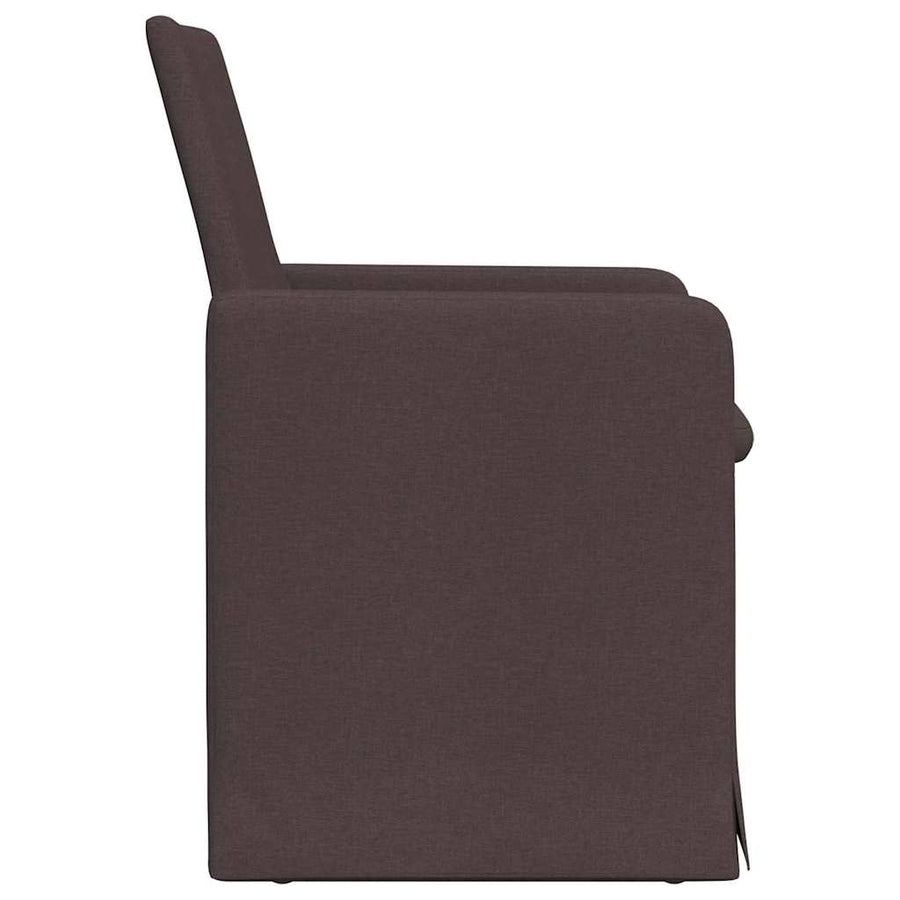 Eetstoelen 2 pcs Donkerbruin 57 x 67 x 95 cm Stof