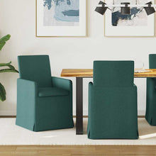 Eetstoelen 2 pcs Donkergroen 57 x 67 x 95 cm Stof