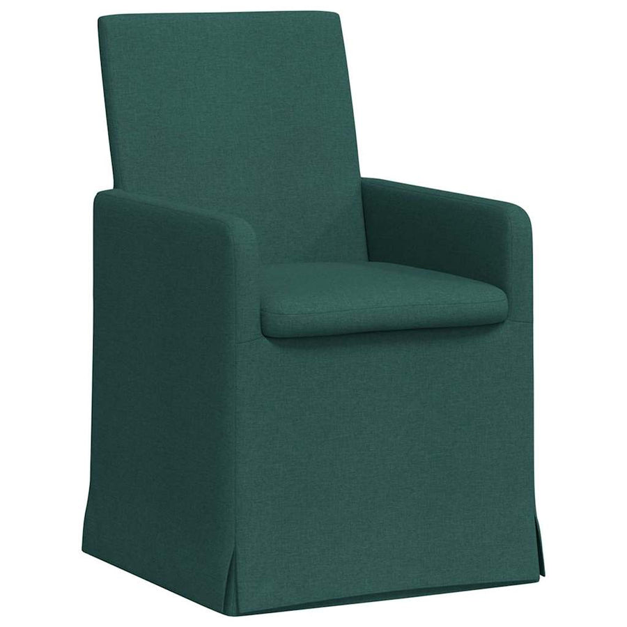 Eetstoelen 2 pcs Donkergroen 57 x 67 x 95 cm Stof
