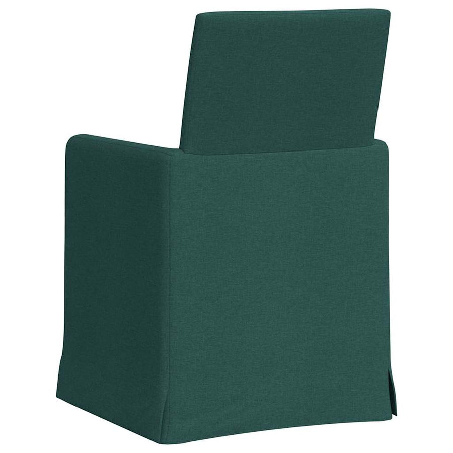 Eetstoelen 2 pcs Donkergroen 57 x 67 x 95 cm Stof