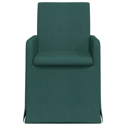 Eetstoelen 2 pcs Donkergroen 57 x 67 x 95 cm Stof